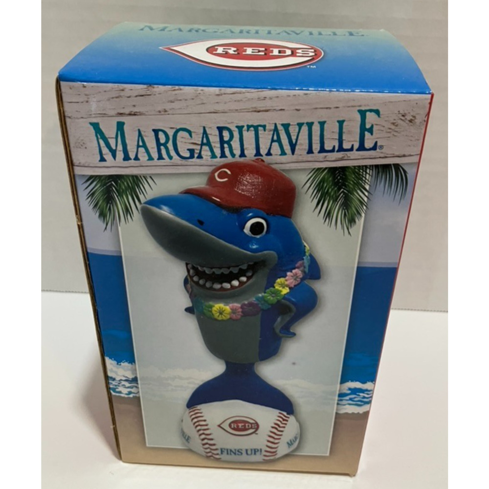 Cincinnati Reds Margaritaville Shark Fins Up Bobblehead 2018 SGA